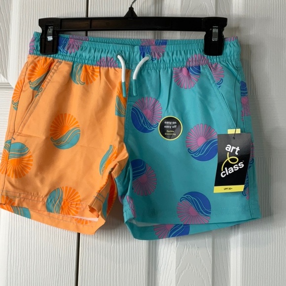 Art Class - Boys' Wave Colorblock Swim Shorts Size M(8) - Picture 2 of 8
